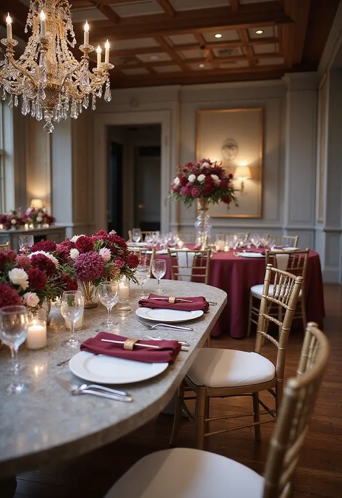 28 Rich Burgundy Wedding Colors for a Bold Statement - 12. Burgundy and Silver