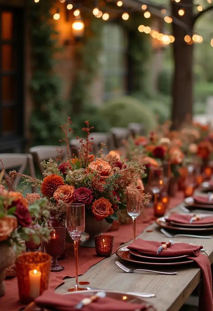 28 Rich Burgundy Wedding Colors for a Bold Statement - 28. Burgundy and Rust