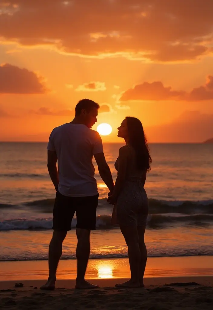28 Stunning Beach Wedding Photos to Capture Your Seaside Love - 1. Sunset Silhouettes