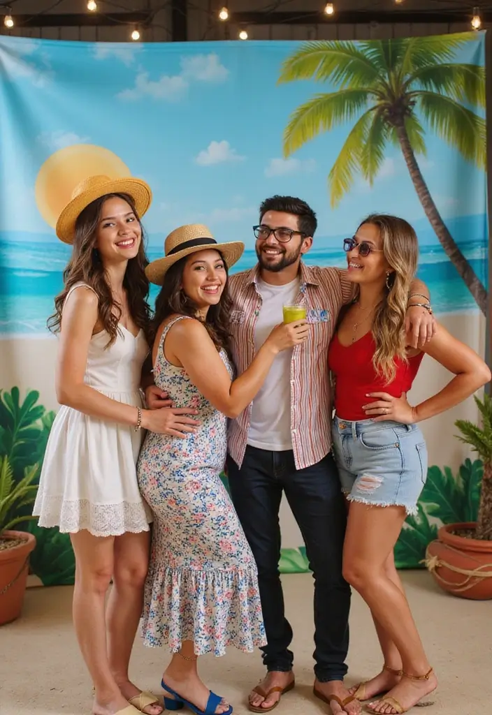 28 Stunning Beach Wedding Photos to Capture Your Seaside Love - 25. Creative Photo Booths