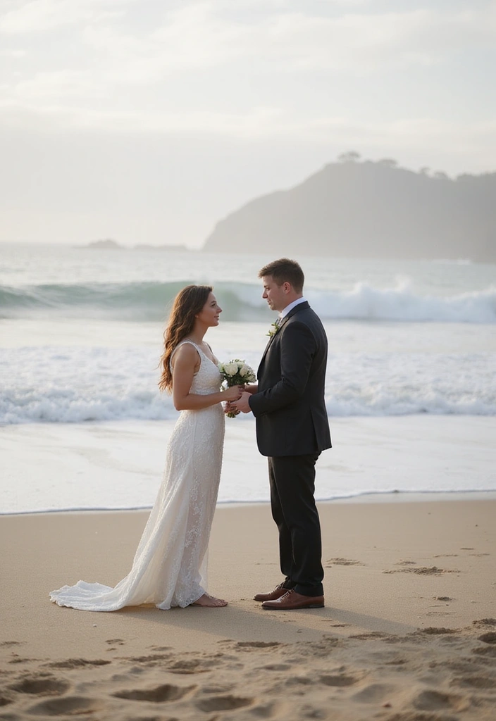 28 Stunning Beach Wedding Photos to Capture Your Seaside Love - 28. The Magic of Elopements