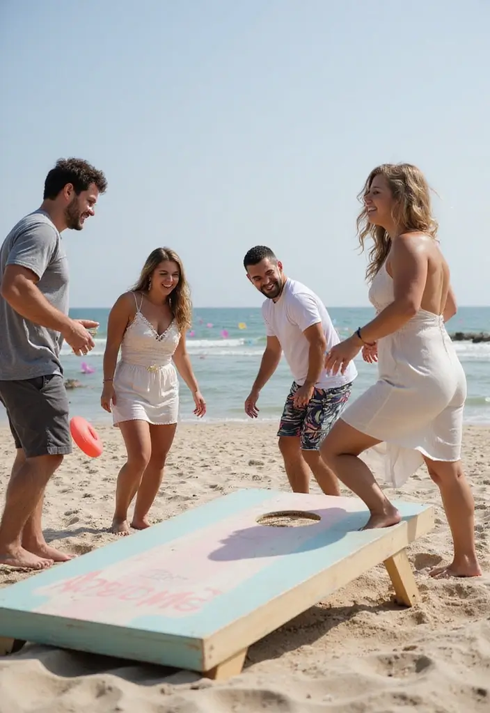 28 Stunning Beach Wedding Photos to Capture Your Seaside Love - 5. Fun Beach Games