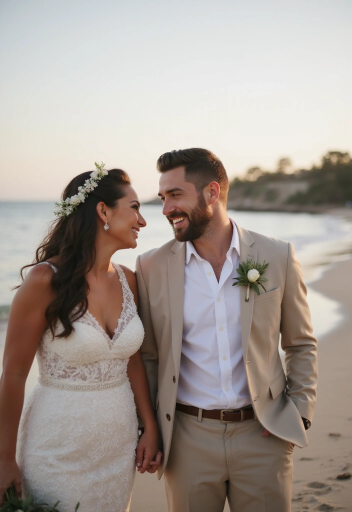 28 Stunning Beach Wedding Photos to Capture Your Seaside Love - 7. Candid Coastal Moments