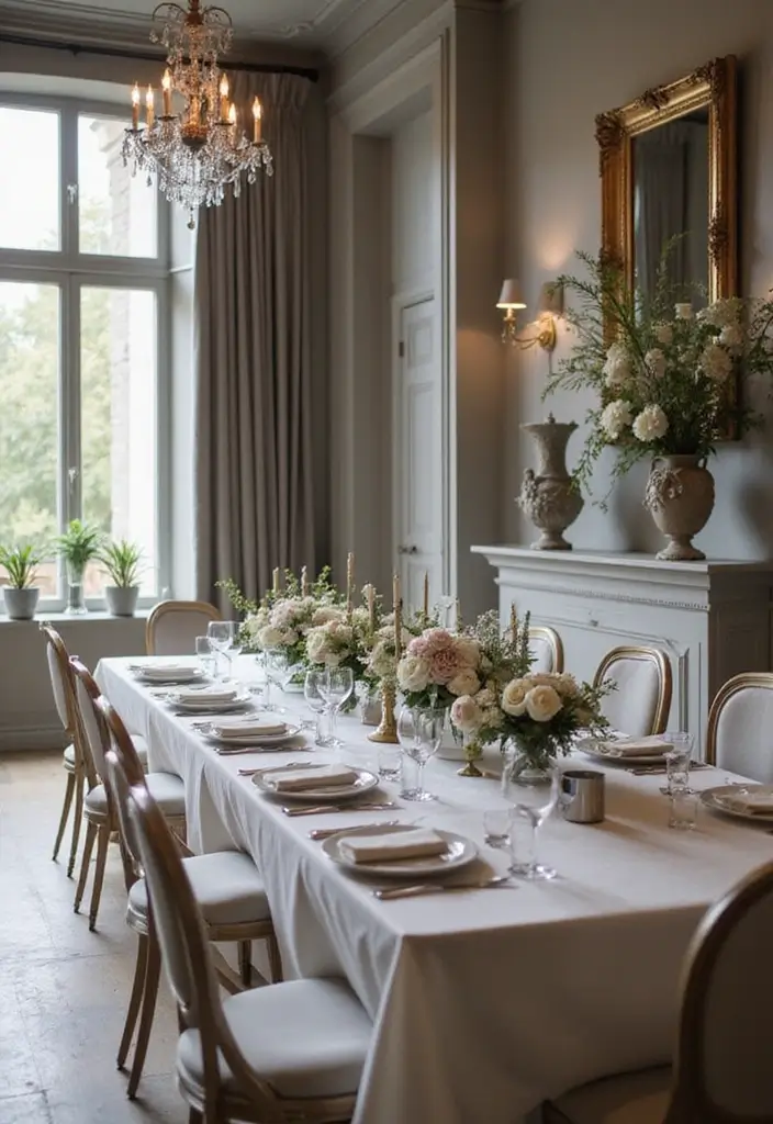 28 Timeless Champagne Wedding Colors Scheme Ideas for Every Season - 10. Gray and Champagne: A Modern Twist