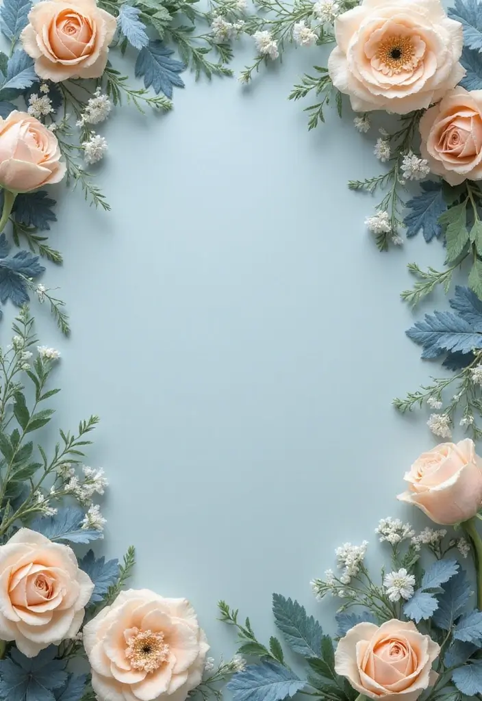 28 Timeless Champagne Wedding Colors Scheme Ideas for Every Season - 2. Champagne and Dusty Blue: A Chic Contrast