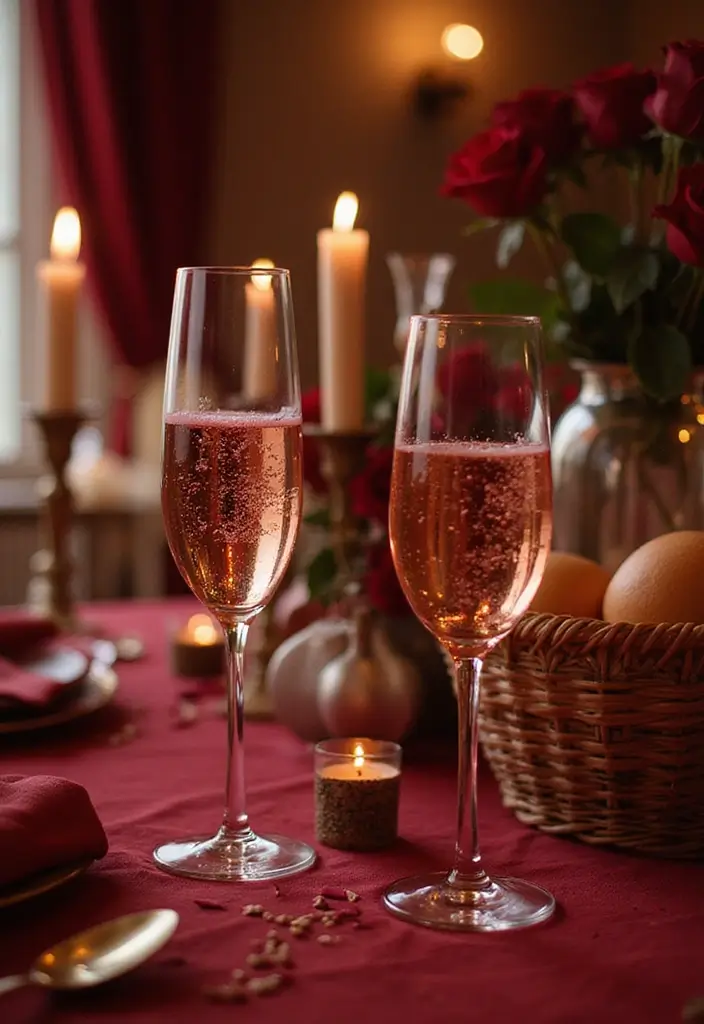 28 Timeless Champagne Wedding Colors Scheme Ideas for Every Season - 22. Wine Red and Champagne: A Touch of Romance