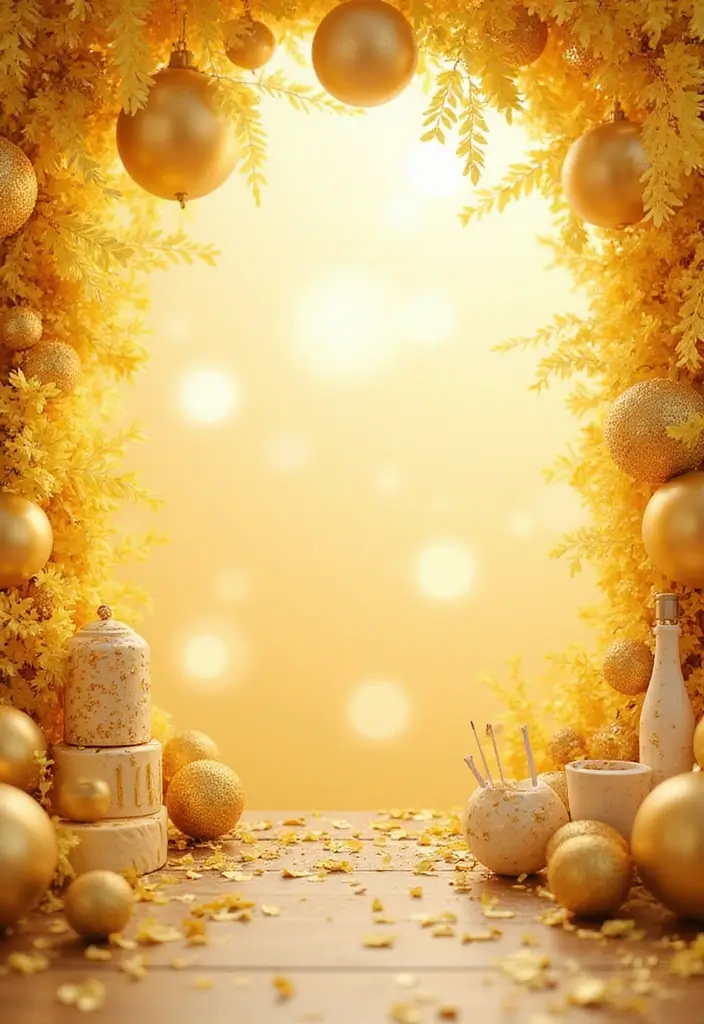 28 Timeless Champagne Wedding Colors Scheme Ideas for Every Season - 23. Golden Yellow and Champagne: Bright and Bold