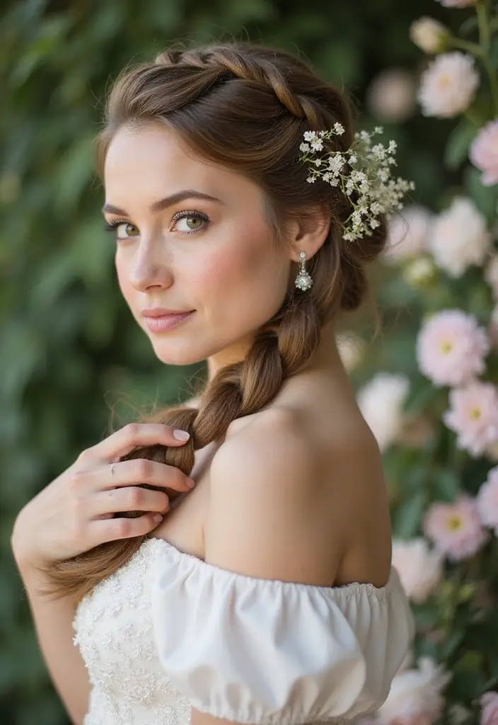 28 Timeless Christian Wedding Hairstyles for Your Special Day - 13. Twisted French Braid