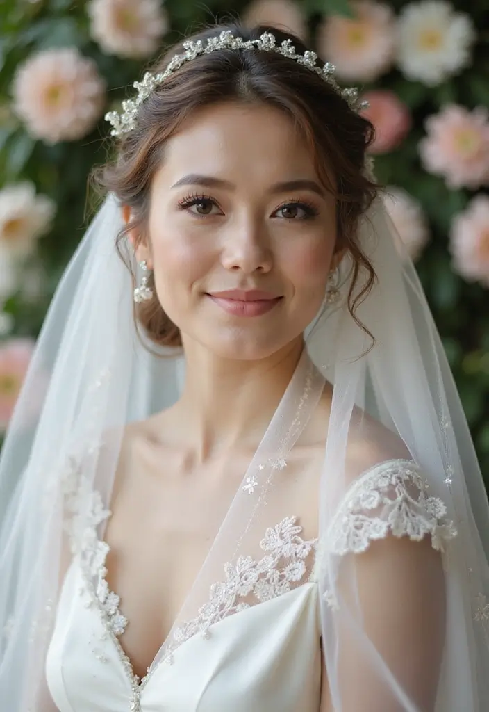 28 Timeless Christian Wedding Hairstyles for Your Special Day - 15. Traditional Veil with Updo