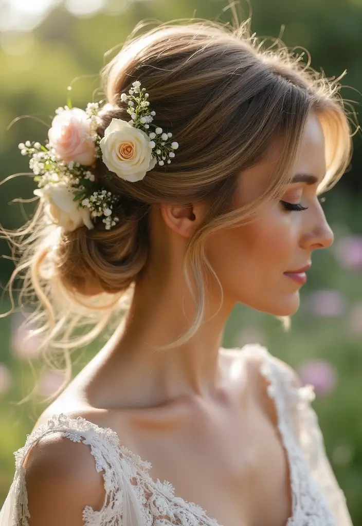 28 Timeless Christian Wedding Hairstyles for Your Special Day - 21. Soft Romantic Updo