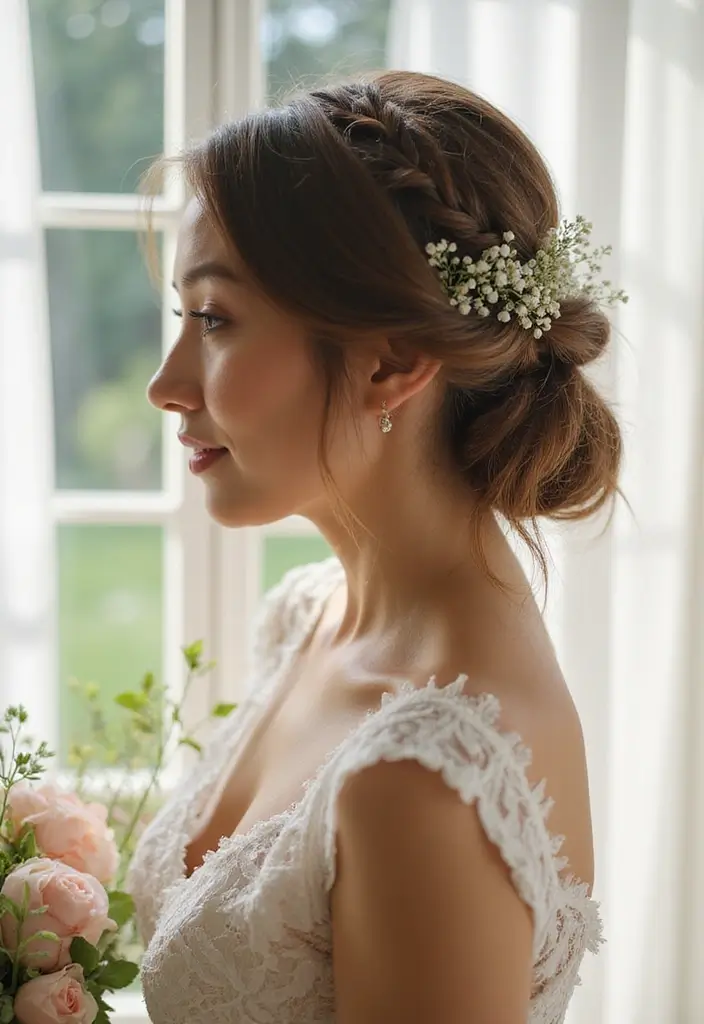 28 Timeless Christian Wedding Hairstyles for Your Special Day - 23. Classic Braid for a Natural Look