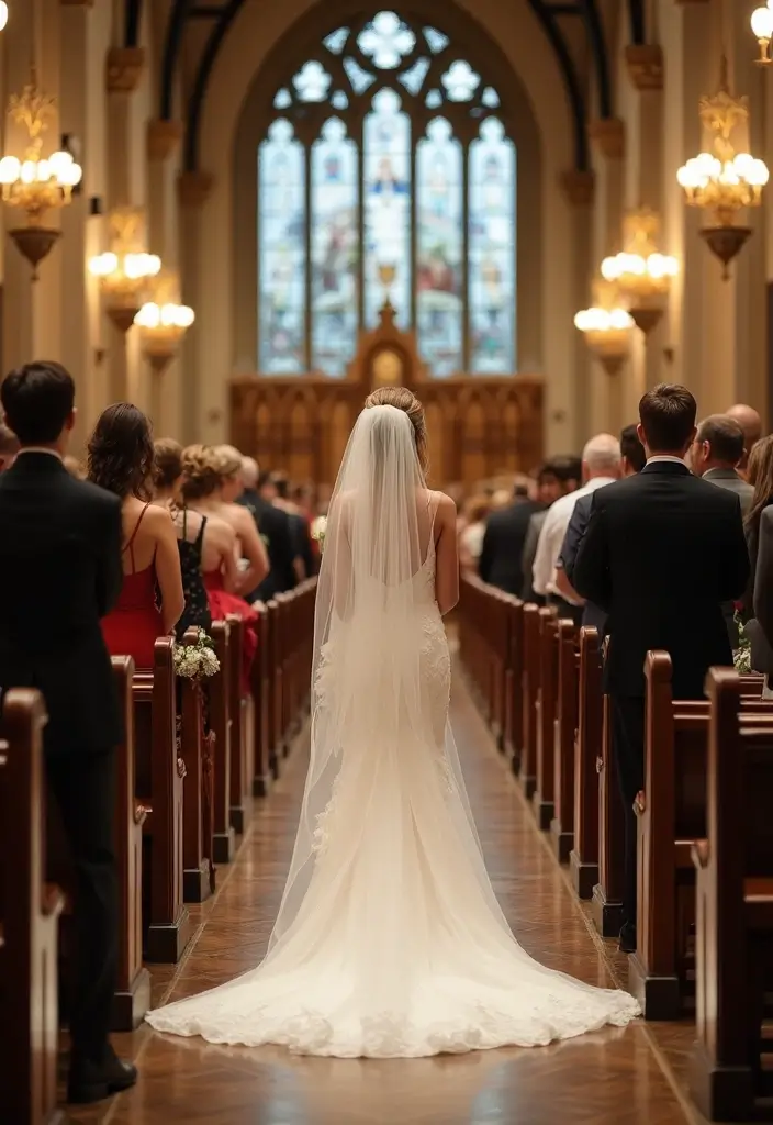 29 Classic Church Wedding Photos to Relive Your Sacred Moments - 1. The Grand Entrance