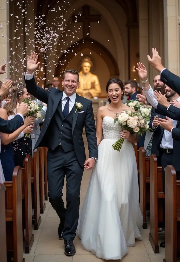 29 Classic Church Wedding Photos to Relive Your Sacred Moments - 12. The Church Exit