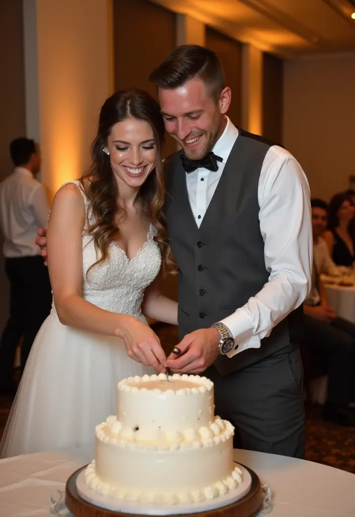 29 Classic Church Wedding Photos to Relive Your Sacred Moments - 16. The Cake Cutting