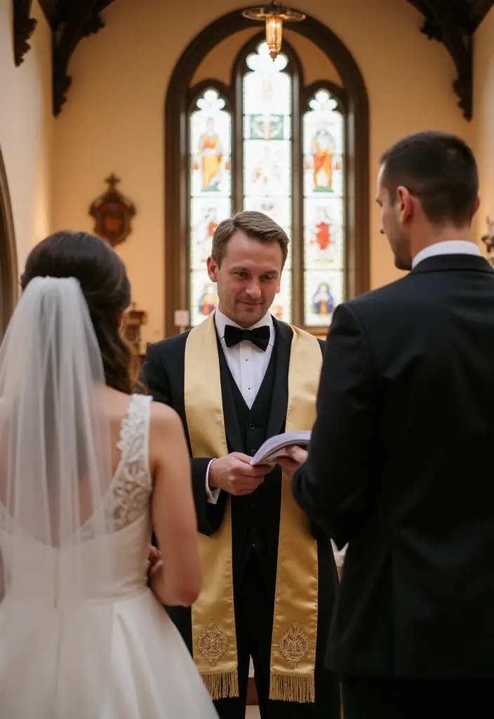 29 Classic Church Wedding Photos to Relive Your Sacred Moments - 25. The Officiant