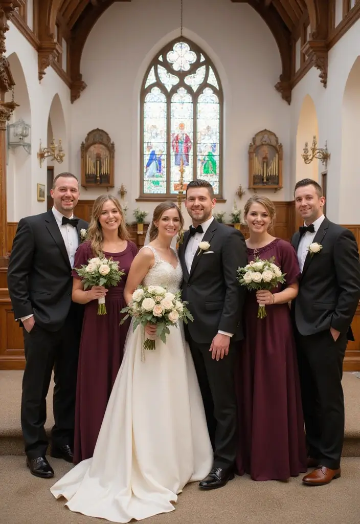 29 Classic Church Wedding Photos to Relive Your Sacred Moments - 6. The Wedding Party