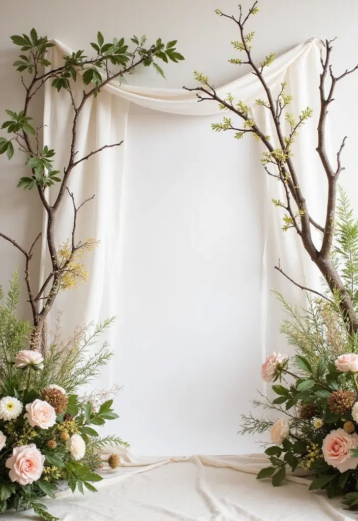 29 Cozy Fall Wedding Inspiration for a Warm and Elegant Atmosphere - 23. Beautiful Ceremony Backdrops