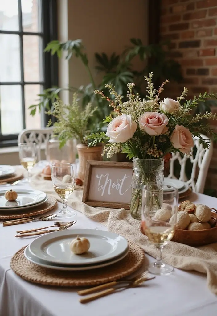 29 Cozy Fall Wedding Inspiration for a Warm and Elegant Atmosphere - 24. Sweetheart Table Decor