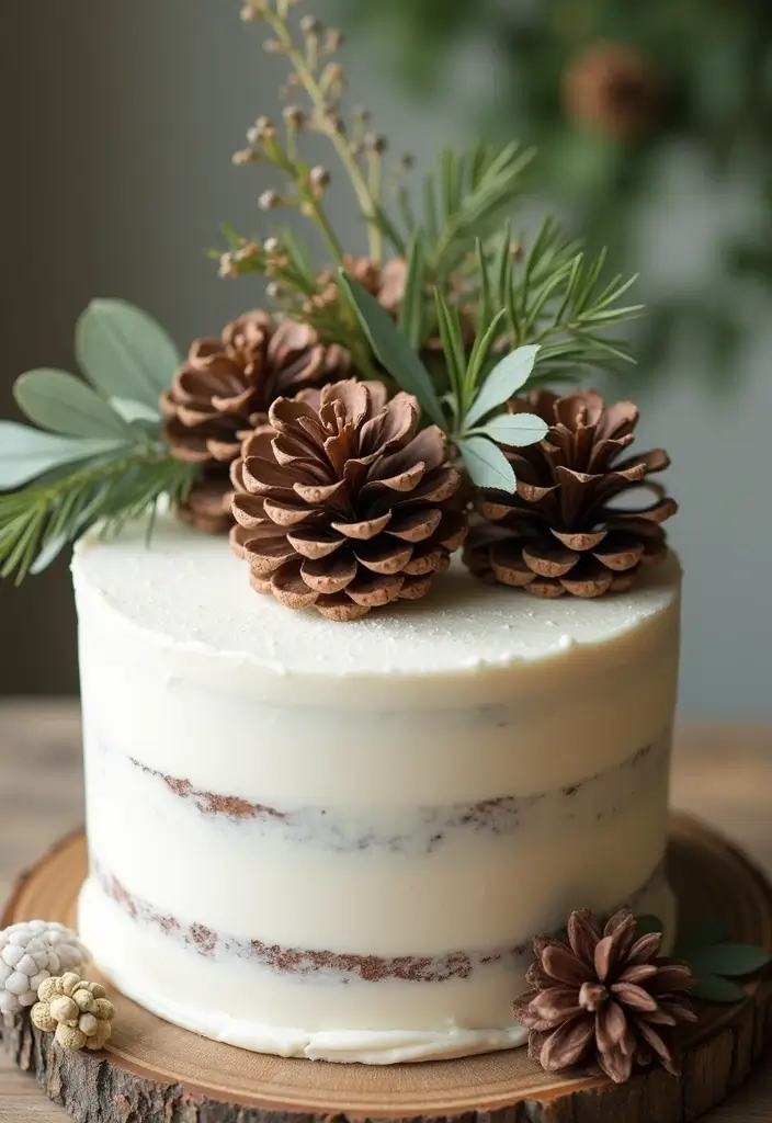29 Cozy Fall Wedding Inspiration for a Warm and Elegant Atmosphere - 25. Seasonal Cake Toppers