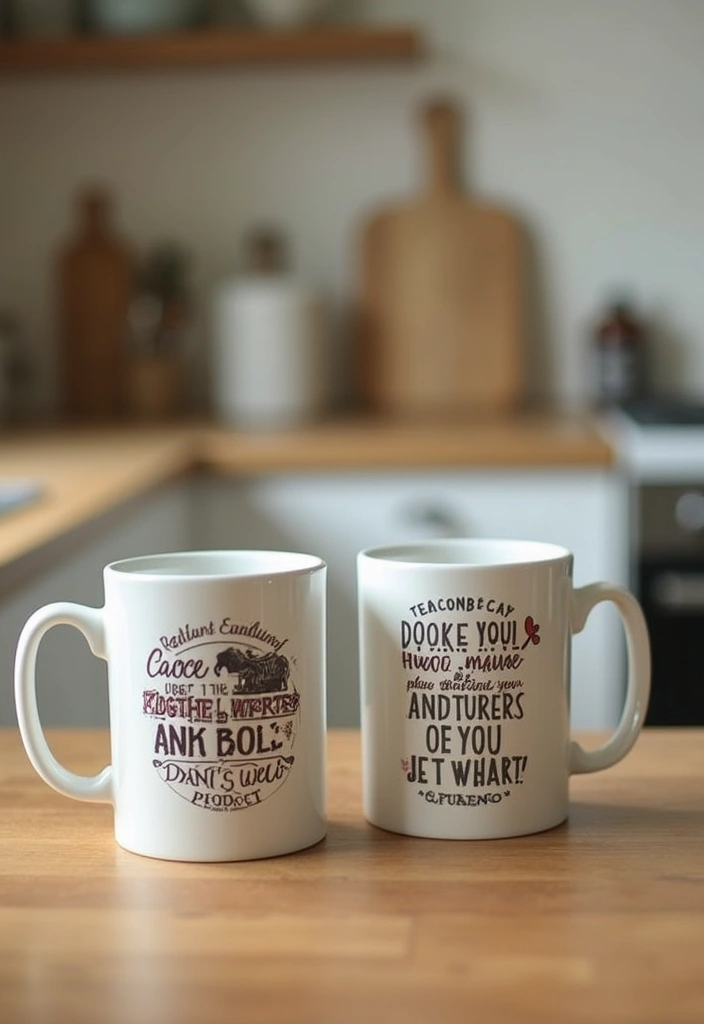 29 Creative 20th Wedding Anniversary Ideas for a Special Day - 25. Create Custom Mugs