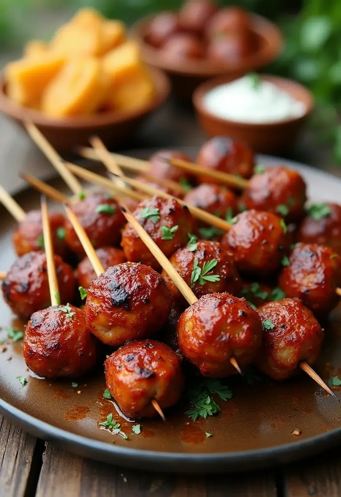 29 Delicious BBQ Wedding Reception Food Ideas for Outdoor Parties - 15. BBQ Meatballs