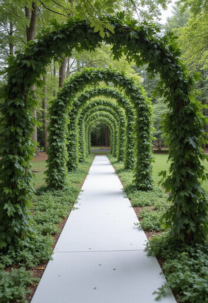 29 Elegant Aisle Flowers Wedding Ideas to Beautify Your Ceremony - 3. Lush Greenery Garlands