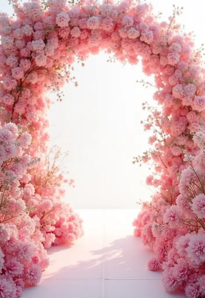 29 Elegant Aisle Flowers Wedding Ideas to Beautify Your Ceremony - 8. Ombre Floral Arrangements