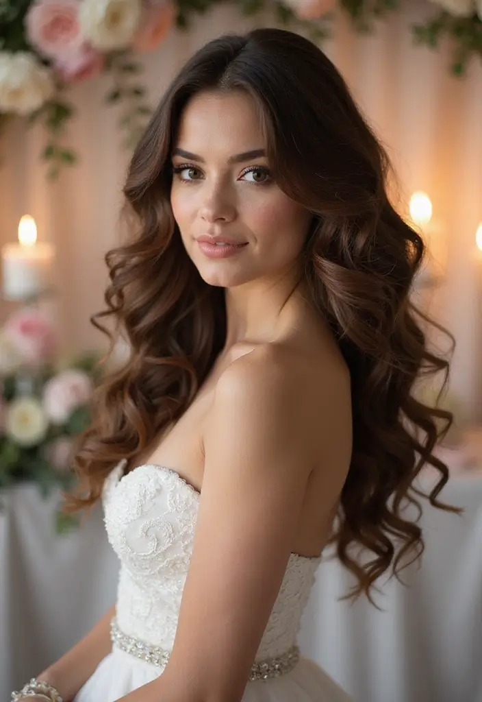 29 Elegant Brunette Wedding Hairstyles to Enhance Your Look - 23. Elegant Spiral Curls
