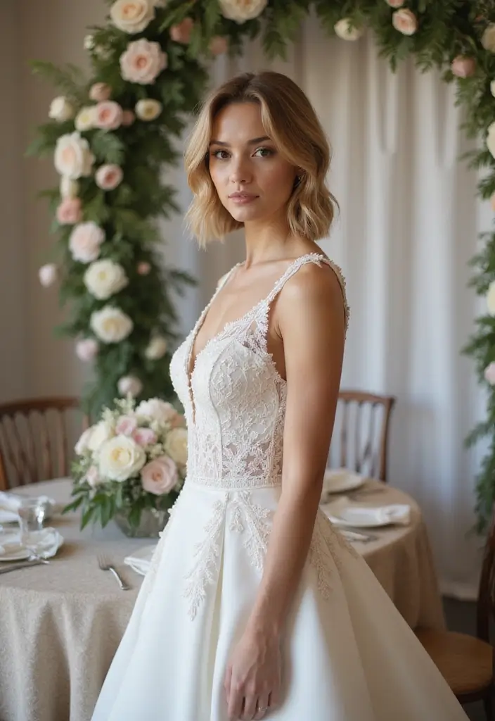 29 Elegant Brunette Wedding Hairstyles to Enhance Your Look - 29. Subtle Layered Bob