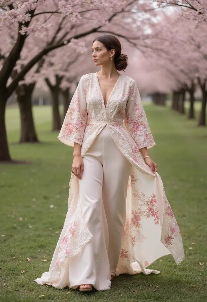 29 Elegant Kimono Wedding Dress Designs for a Unique Celebration - 12. Unique Hemlines