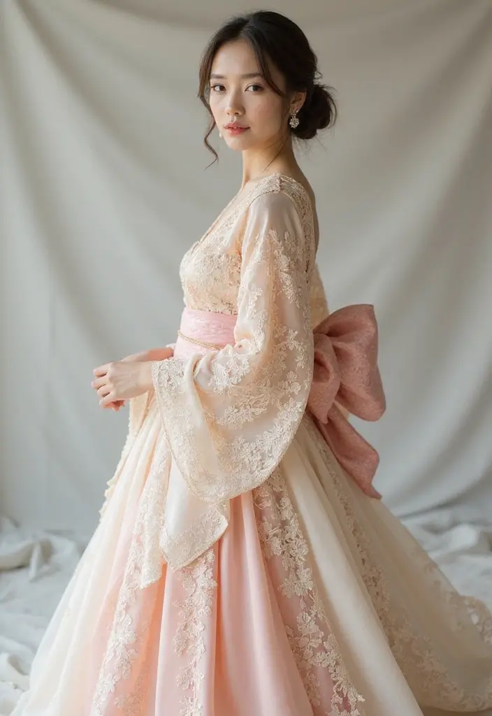 29 Elegant Kimono Wedding Dress Designs for a Unique Celebration - 22. Layering Techniques