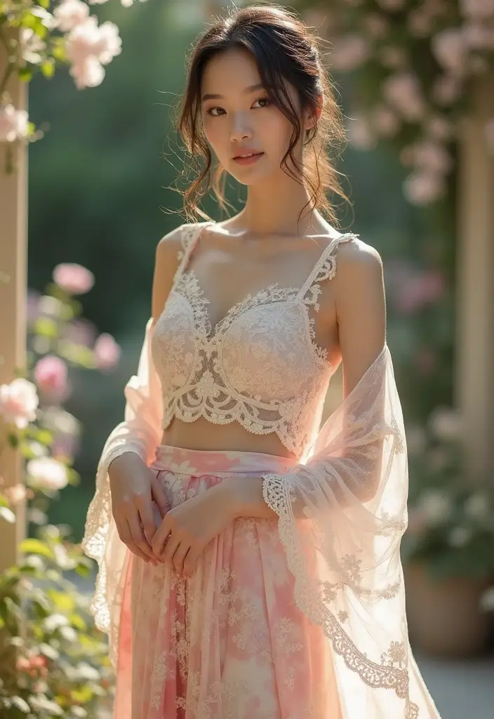 29 Elegant Kimono Wedding Dress Designs for a Unique Celebration - 8. Two-piece Kimono Wedding Sets