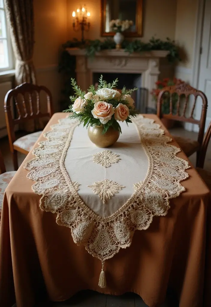 29 Gorgeous 50th Wedding Anniversary Decorations to Wow Your Guests - 7. Golden Table Runners