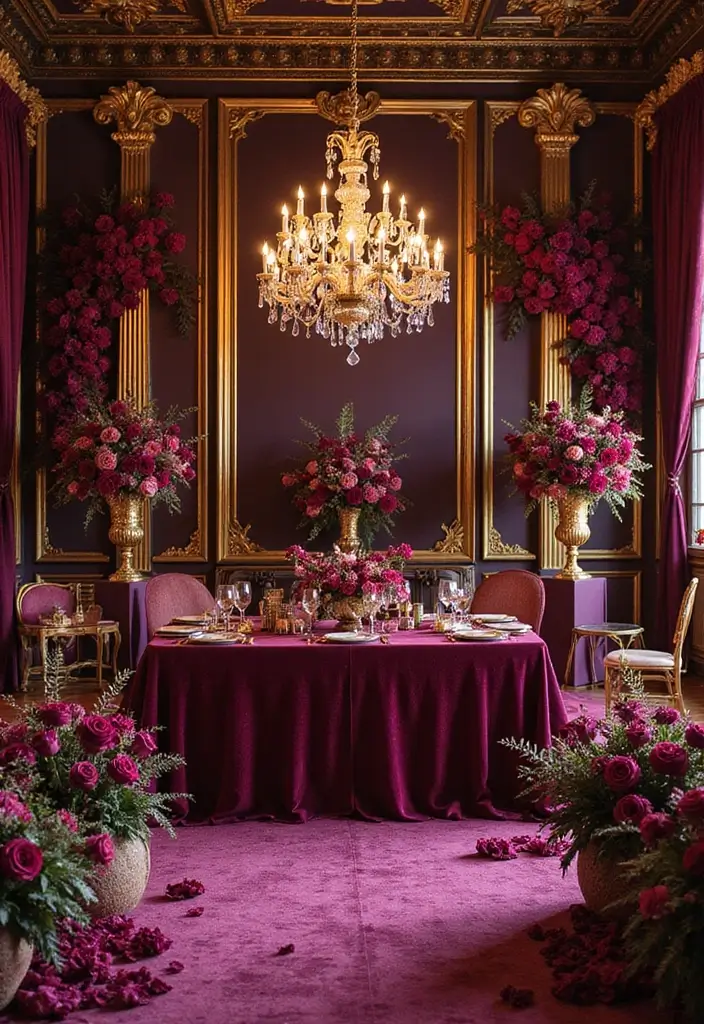 29 Perfect August Wedding Colors to Brighten Your Celebration - 14. Plum and Gold