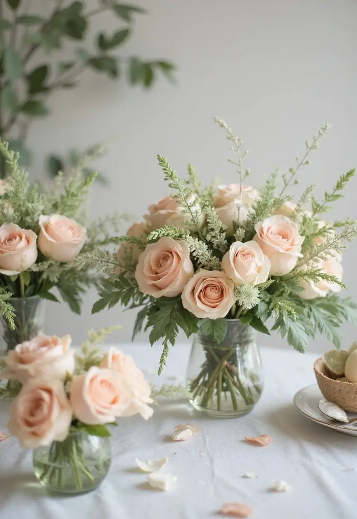 29 Perfect August Wedding Colors to Brighten Your Celebration - 20. Soft Sage and Peach