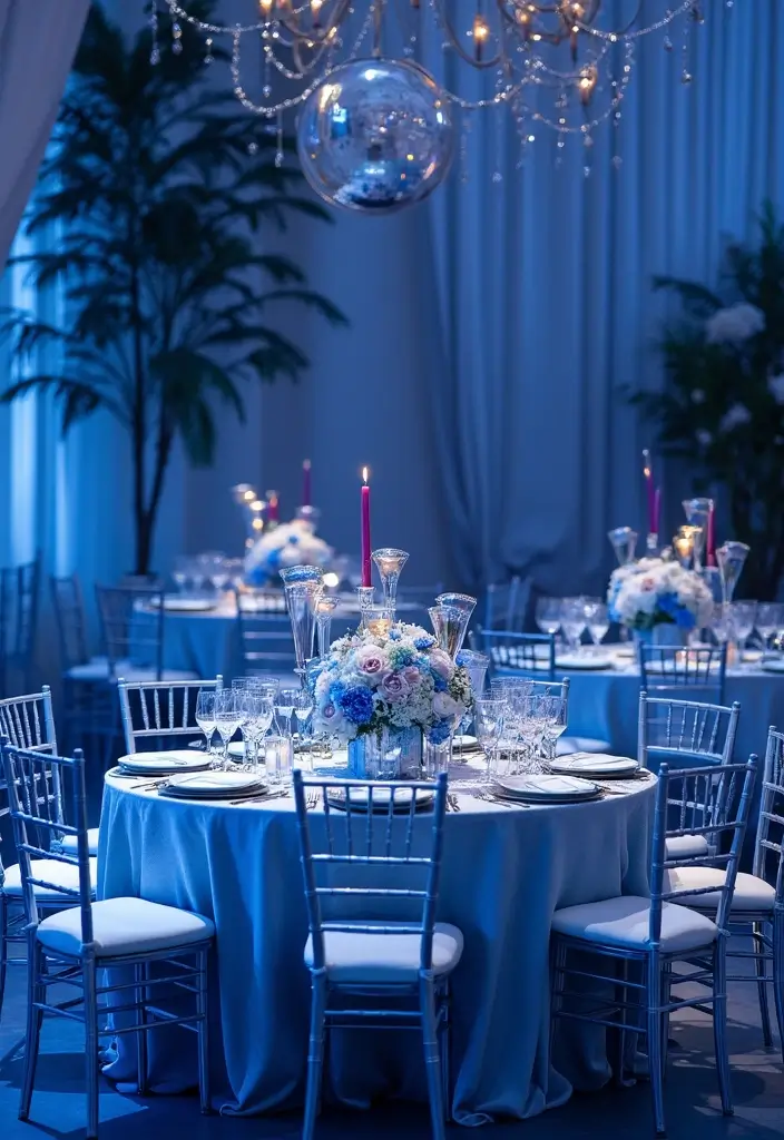 29 Perfect August Wedding Colors to Brighten Your Celebration - 22. Cobalt Blue and Silver