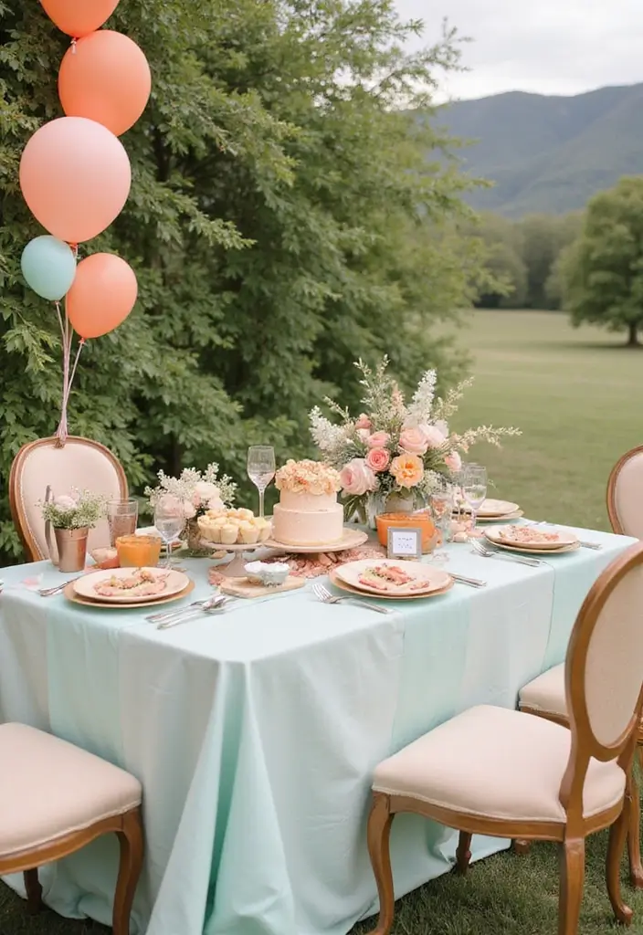 29 Perfect August Wedding Colors to Brighten Your Celebration - 3. Peach and Mint