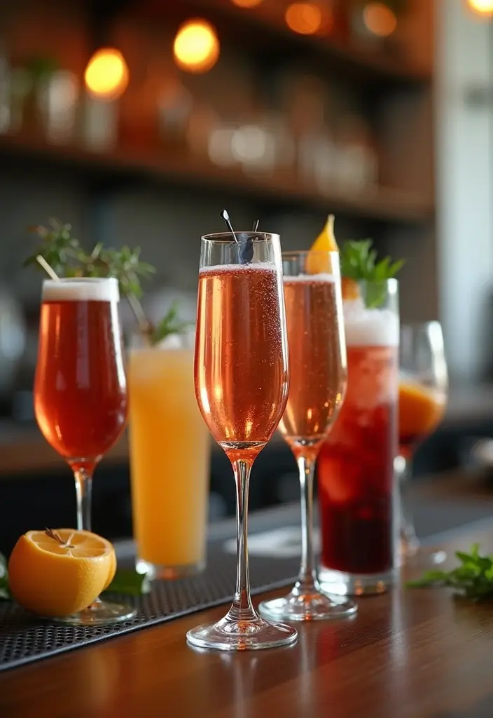 29 Sophisticated Black and Champagne Wedding Colors to Impress - 13. Fabulous Cocktail Options