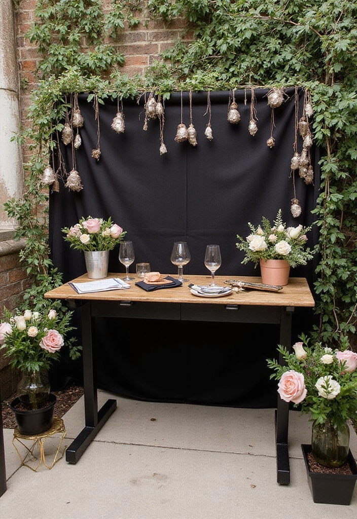 29 Sophisticated Black and Champagne Wedding Colors to Impress - 15. Romantic Photo Opportunities