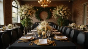 29 Sophisticated Black and Champagne Wedding Colors to Impress