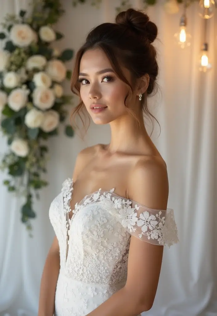 30 Beautiful Wedding Guest Hair Styles to Complete Your Look - 22. Chic Top Knot