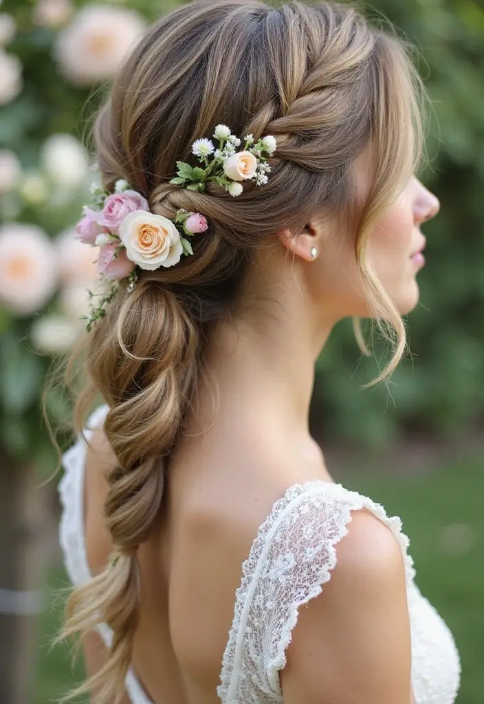 30 Beautiful Wedding Guest Hair Styles to Complete Your Look - 5. Messy Fishtail Braid