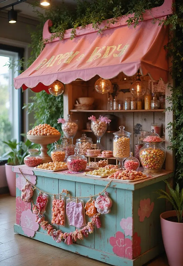 30 Delightful Candy Bar Wedding Ideas for Sweet Celebrations - 2. Themed Candy Bars