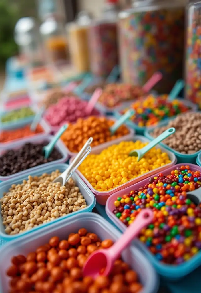 30 Delightful Candy Bar Wedding Ideas for Sweet Celebrations - 3. DIY Candy Buffet