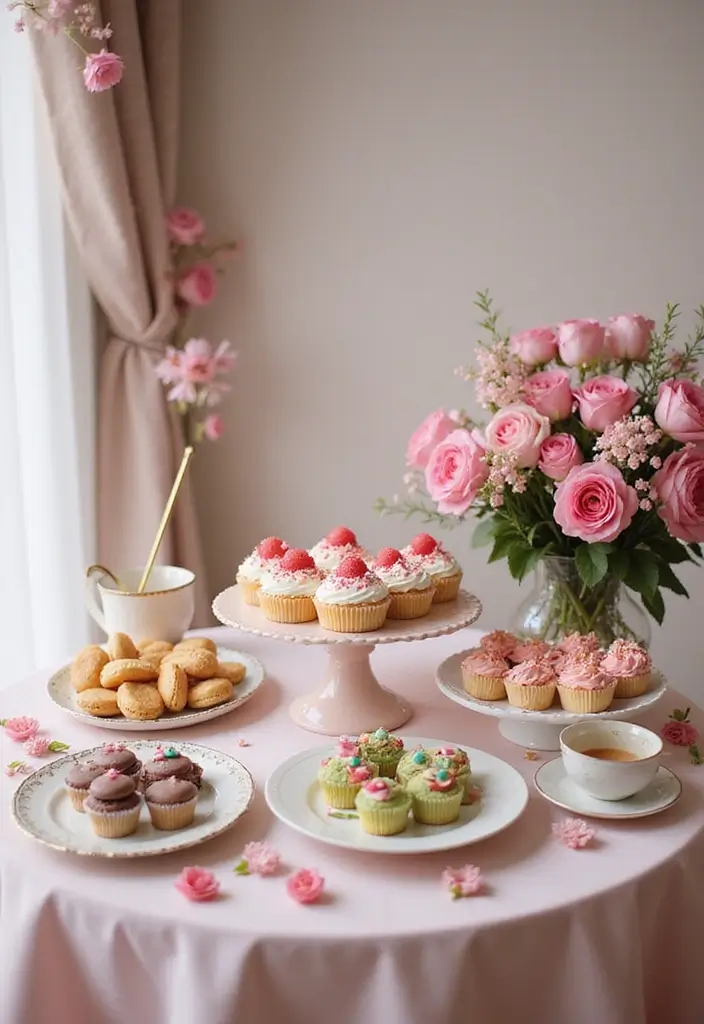 30 Delightful Candy Bar Wedding Ideas for Sweet Celebrations - 5. Elegant Dessert Table