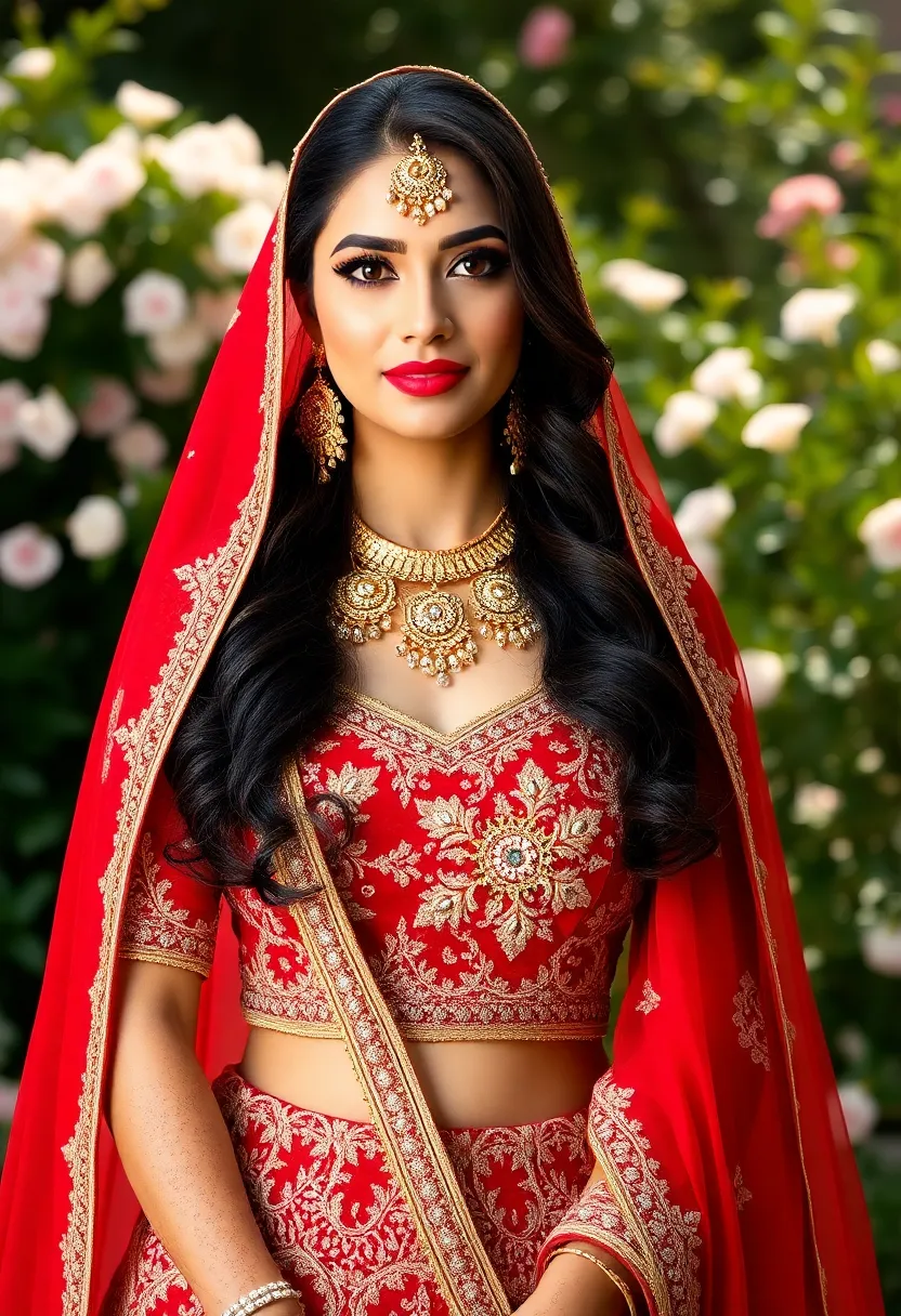 30 Elegant Bridal Poses Indian Wedding Photos You’ll Adore - 23. The Classic Portrait