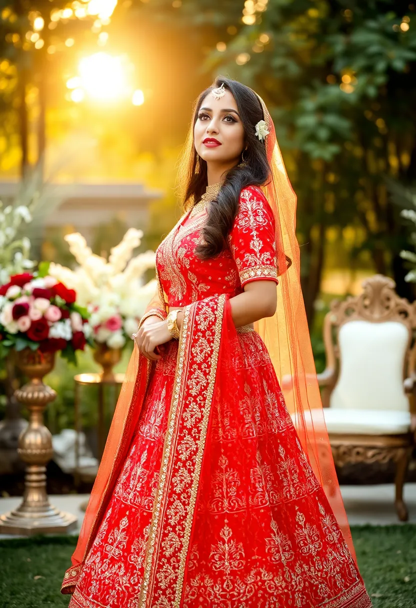 30 Elegant Bridal Poses Indian Wedding Photos You’ll Adore - 24. The Romantic Stare