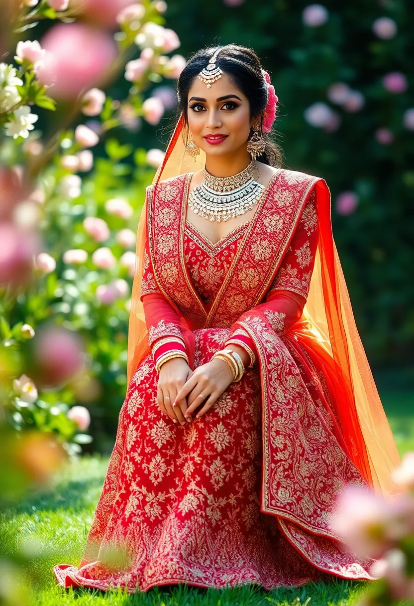 30 Elegant Bridal Poses Indian Wedding Photos You’ll Adore - 29. The Bridal Squat