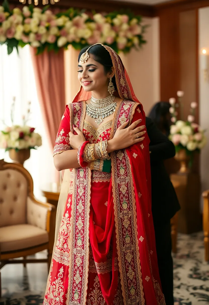 30 Elegant Bridal Poses Indian Wedding Photos You’ll Adore - 30. The Last Embrace