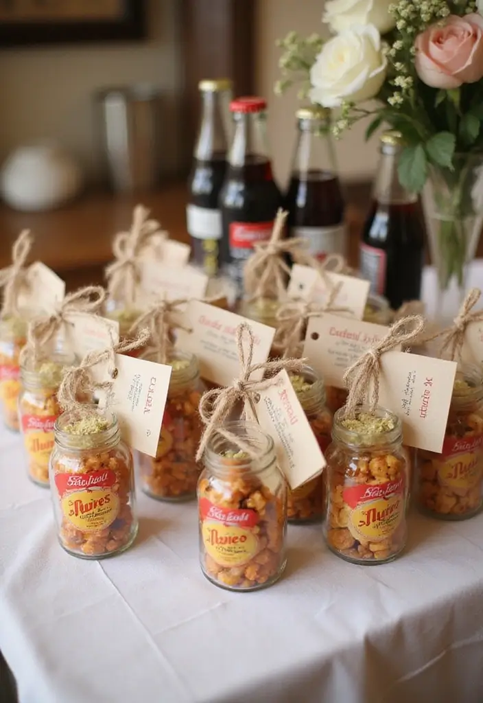 30 Fun and Stylish Retro Wedding Inspiration for Nostalgic Couples - 15. Personalized Retro Favors